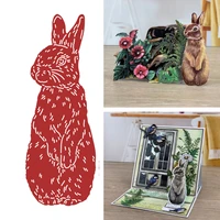 new arrival 2021 cute bunny metal cutting dies scrapbook diary decoration stencil embossing template diy greeting card handmade