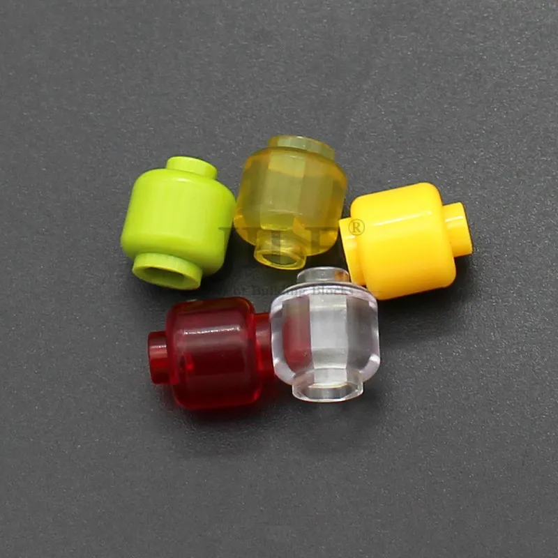 Лампа Minifig головы однотонный полый стержень 3626b 30011b строительные блоки Набор