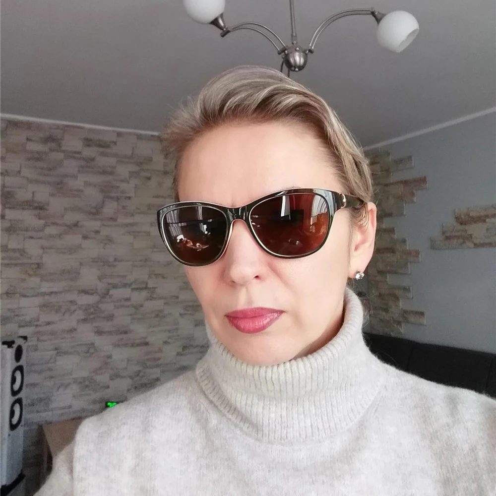 Zerosun поляризационные солнцезащитные очки женские кошачий глаз для женщин