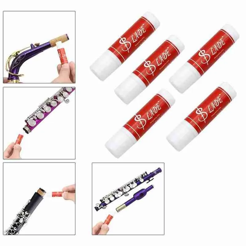 

5 Tubes Saxophone Cork Grease Lubricant Flute Clarinet Applied Musical Accessories Fingers Paste Instrument Cork Without D5N1