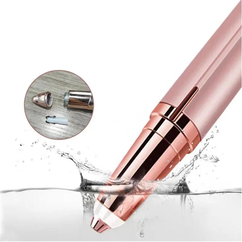 

Portable Electric Eyebrow Trimmer Makeup Painless Eye Brow Epilator Mini Shaver Lipstick Brows Pen USB Charg Facial Hair Remove