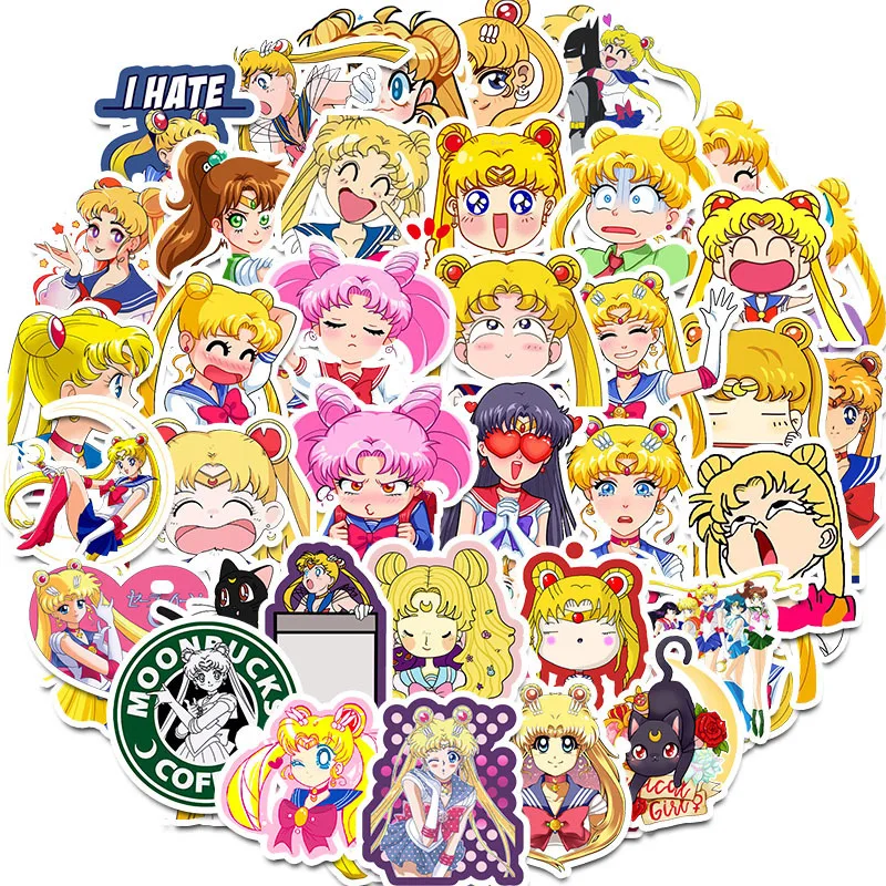 

10/30/50 PCS Cute Yellow Hair Girl Graffiti Anime Personality Waterproof Decoration Sticker For Suitcase Notebook Computer Phone