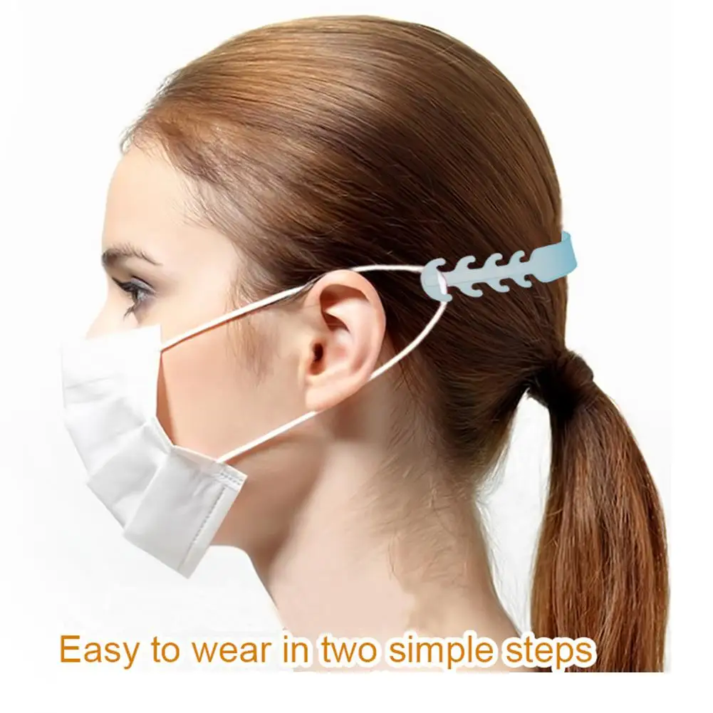 10 шт. Регулируемая пряжка для защиты лица противоскользящая защелка с отверстием