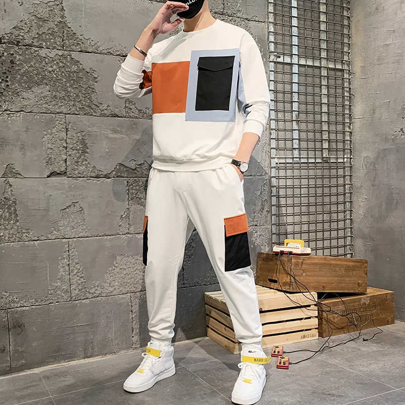 

Sweatshirt Piece 2 Sweatpants Sets Men Conjunto Hombre Men 2020 Spring Casual Sportswear Jacket Sets Tracksuit Men Heren Kleding