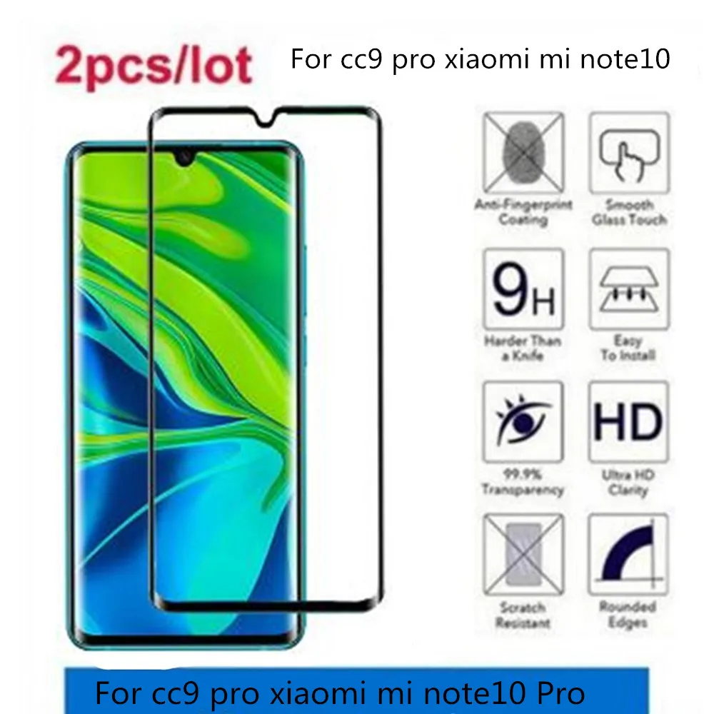 Закаленное стекло с полной проклейкой для cc9 pro xiaomi mi note10 Защитное экрана защитная