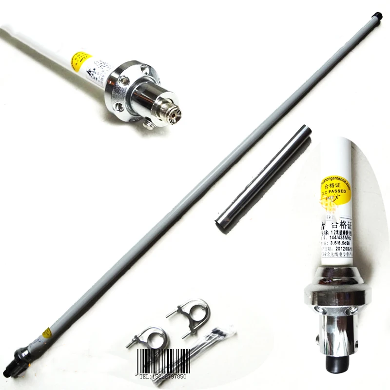 Lusya UV 144/435 Mhz VHF UHF двухдиапазонный omni Стекловолоконная Базовая антенна SO239 M
