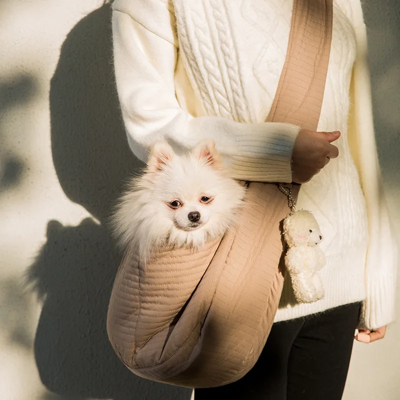 Dog Bag Luxury Cat Outdoor Carriers Shoulder Bags for Dogs Kitty Widened Straps Travel Messenger Pets Accessories | Дом и сад