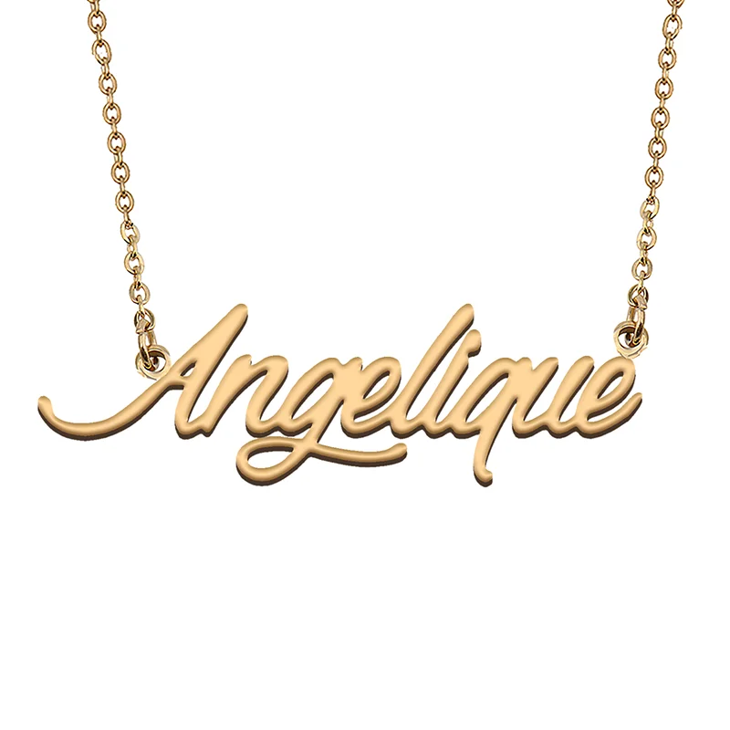 

Angelique Custom Name Necklace Customized Pendant Choker Personalized Jewelry Gift for Women Girls Friend Christmas Present