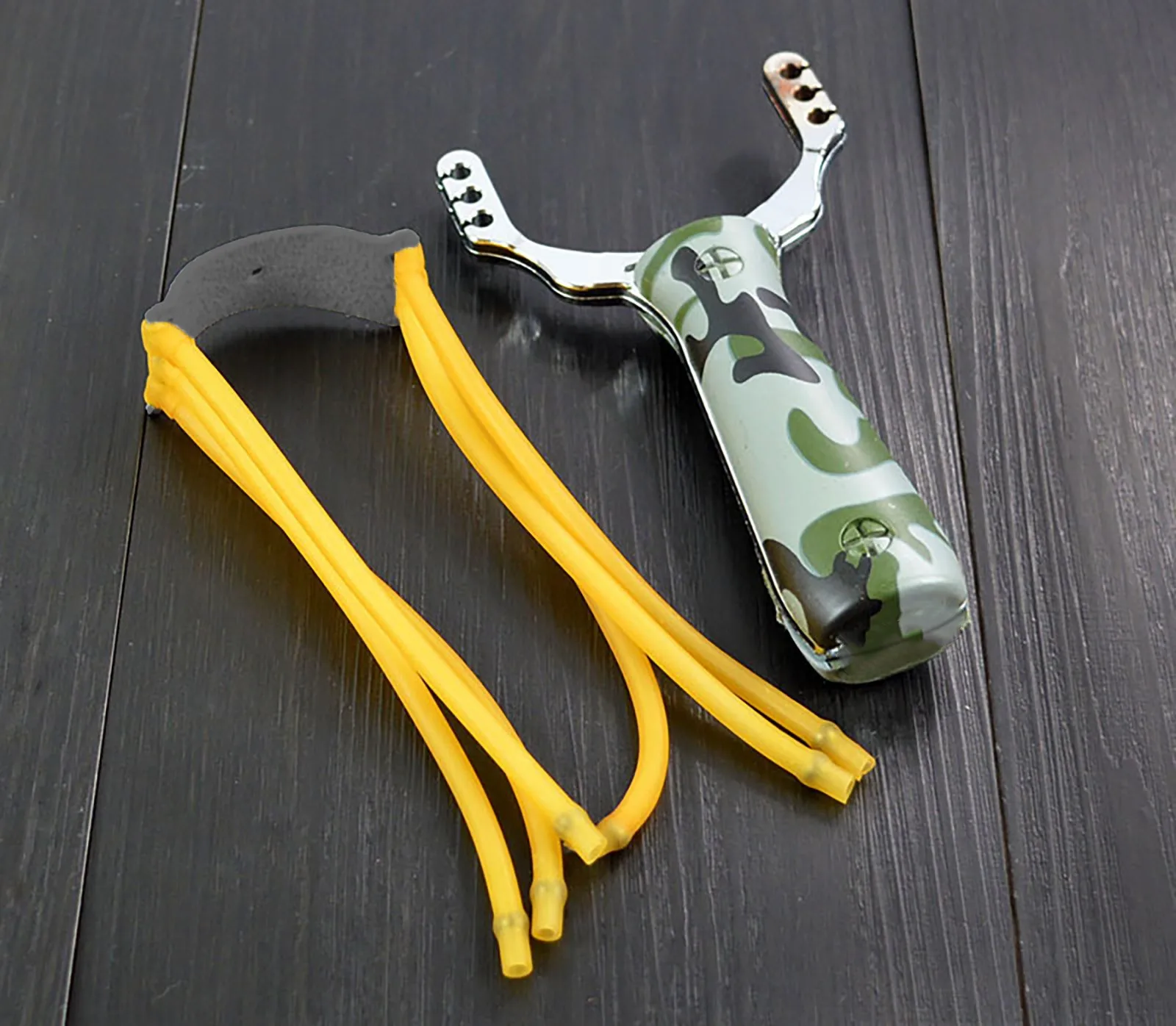 

Camouflage Wolf Catapult Precision Shooting Hunting Slingshot 6-strand Catapult Zincs Alloy Bullets Powerful Archery Bow Brinqu