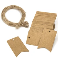 100pcs2 inch 0 78 inch kraft paper blank hang tag labels for price tag party wedding birthday favors gift package