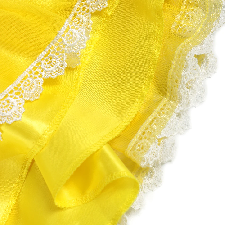 Новинка платье принцессы Белль для девочек костюмы косплея Детские Желтые