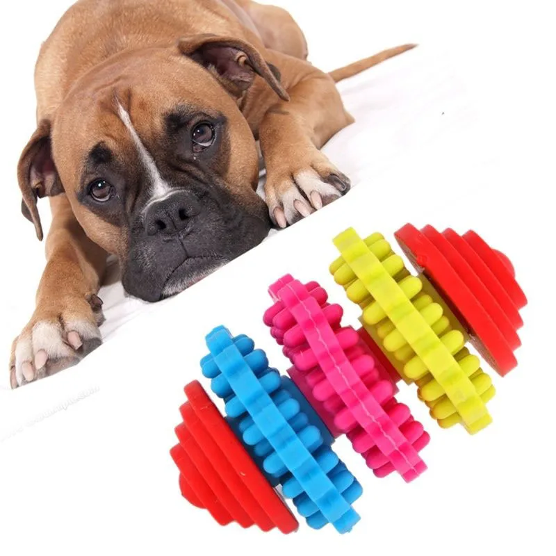 

Colorful Dog Toys Puppy Dog Dental Teething Healthy Bite Chew Toys 5 Styles Gear Shape Pet Dog Playing Toys Pet Dog Product Toy