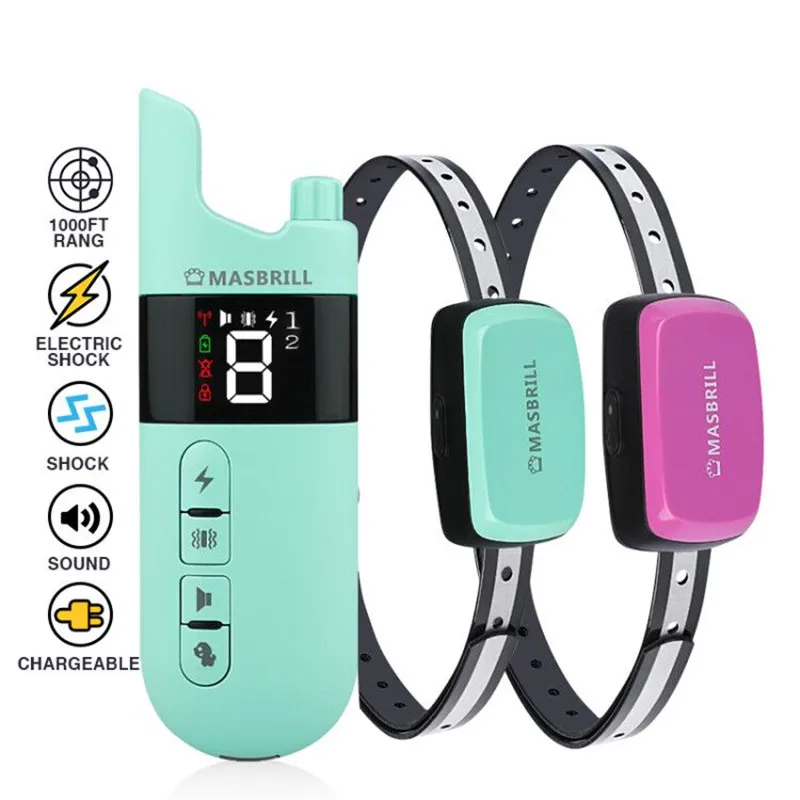 Ошейник для дрессировки собак с электрошоком звуковой сигнал вибрация звук