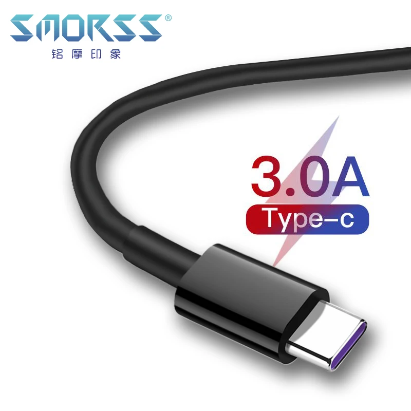 Кабель SMORSS type-C 5 в 3 А для huawei P30 P20 Honor 20 10 1 м зарядный кабель для Xiaomi 9 8 Redmi samsung S10 S9 S8 type-c кабель