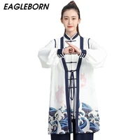 new tai chi uniforms kung fu chinese dress set for women women carp three piece set white tai chi clothing exercise traditional