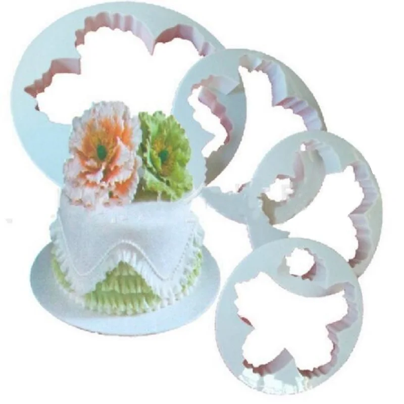 4 шт./компл. инструмент для резки роз инструменты помадки торта формы пиона