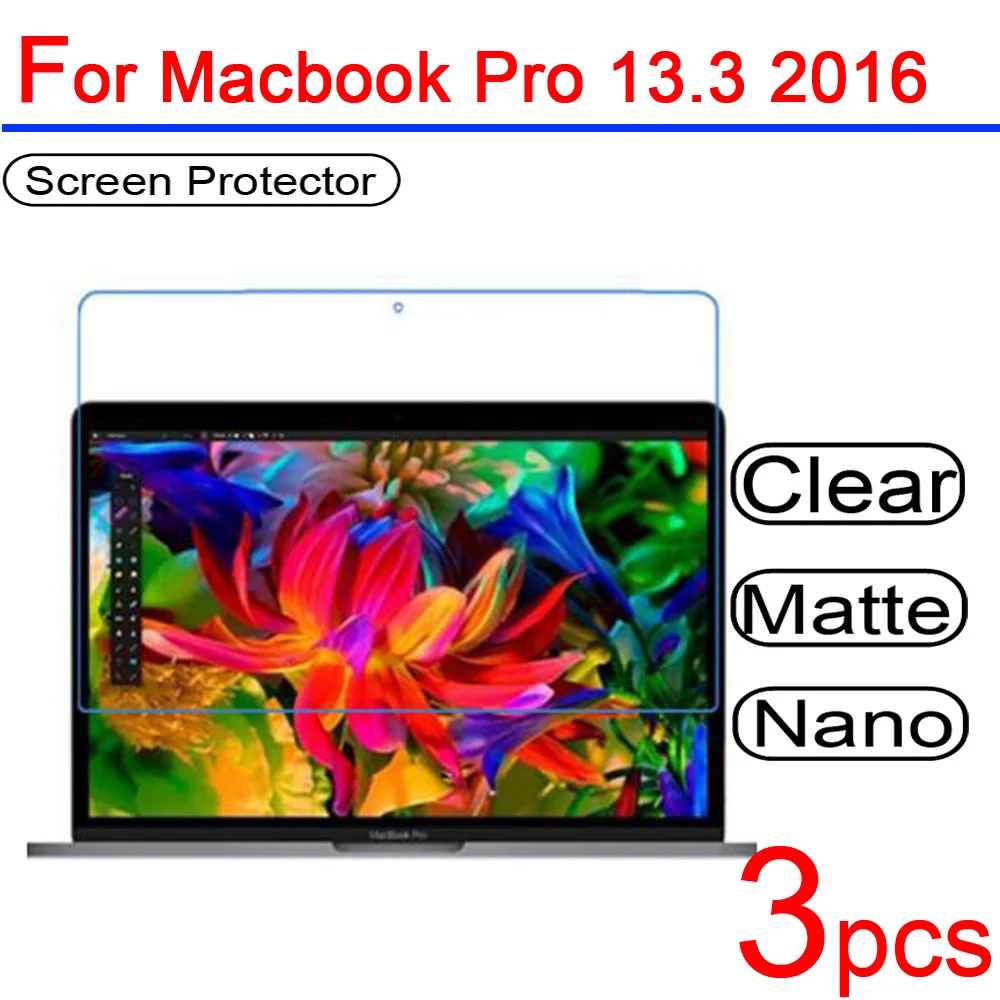 3 шт., ультра-Прозрачная мягкая защитная пленка для ЖК-экрана Apple, Macbook Pro 13,3 15,4, Защитная пленка для ноутбука