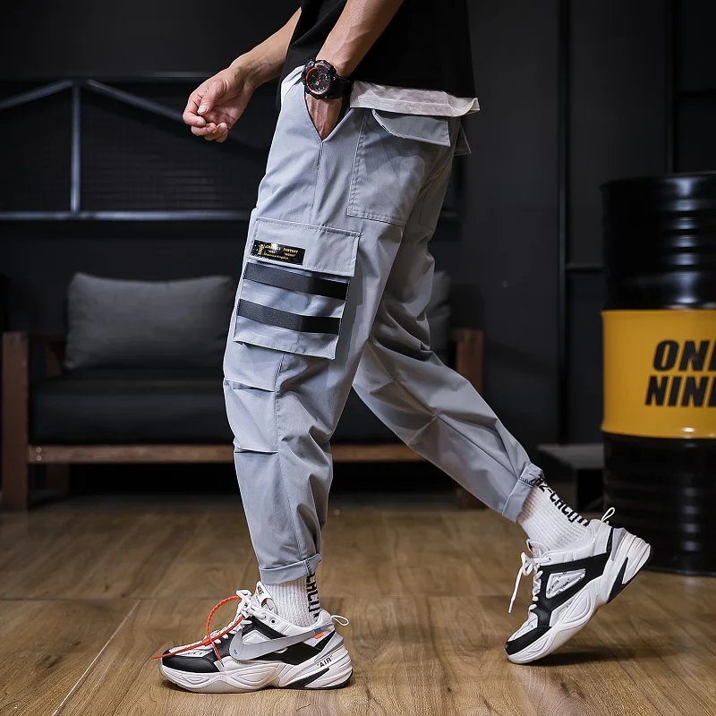 Hot Sale Men Joggers Hip Hop Harem Streetwear Pants Casual Trousers Popular Cargo Male Thin Sweatpants Summer Cool Fashion | Мужская