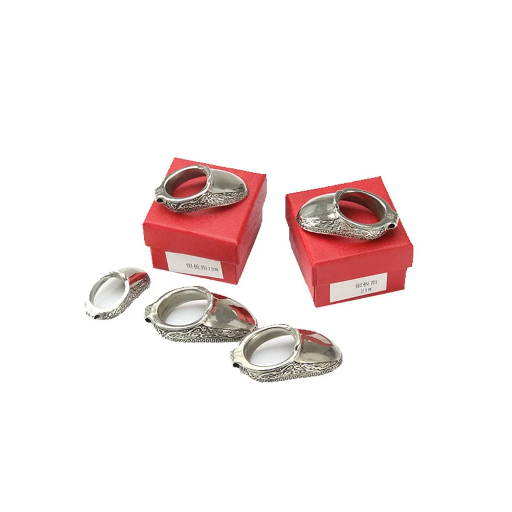 

18-24mm Silver Thumb Ring Finger Guard Protector Archery Bow Hunting Protector Durable Practise Hunting Shooting Accessories