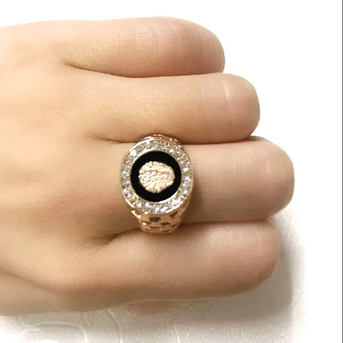 Новое модное роскошное классическое Винтажное кольцо золотого и серебряного