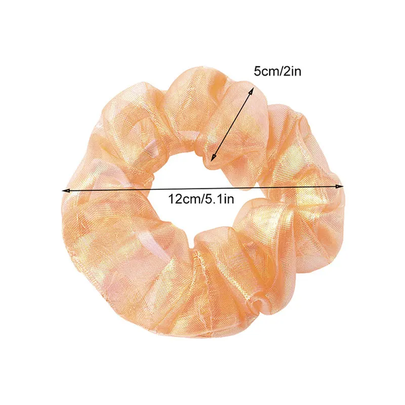 Женские эластичные кольца для волос прозрачные сетчатые резинки из органзы с