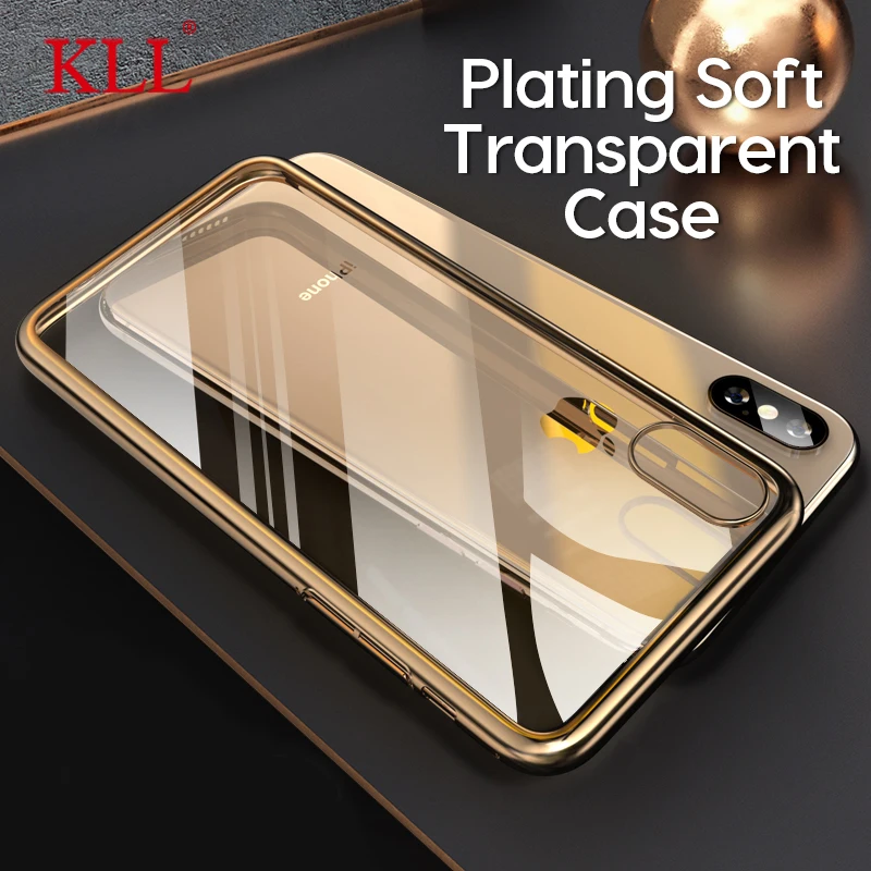 Мягкий прозрачный чехол с покрытием для iPhone 11 Pro XS MAX X XR тонкие прозрачные чехлы из