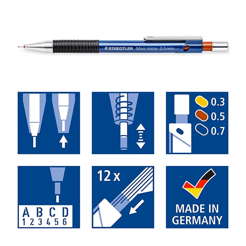 Механические карандаши Staedtler Mars Micro 775 0 3 мм 5 7 | Канцтовары для офиса и дома