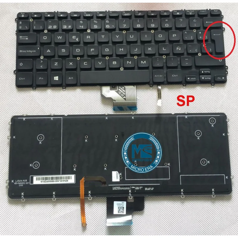 Клавиатура для Dell Precision M3800 XPS 15 9530 с подсветкой SP LA FR KR HB CF AR SW|Клавиатуры замены| |