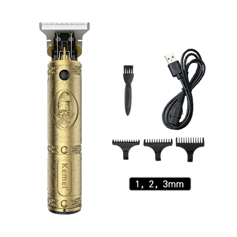 

Professional Men Hair Trimmer Beard Electric Hair Clipper Barber T-Blade Edge Outlines Haircut 0mm Rechargeable Machine Clippers
