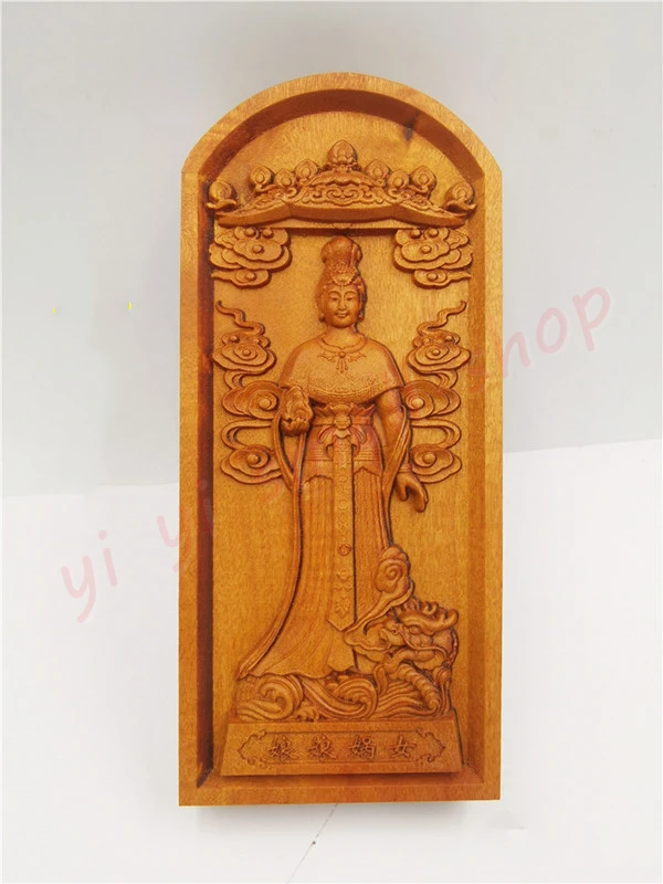 Токен Taoist молния strike дерево jujube рельеф Empress Nuwa статуя изысканные поделки