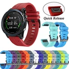 Ремешок силиконовый для смарт-часов Garmin Fenix 5 5X Plus 6 6X Pro 3 3 HR