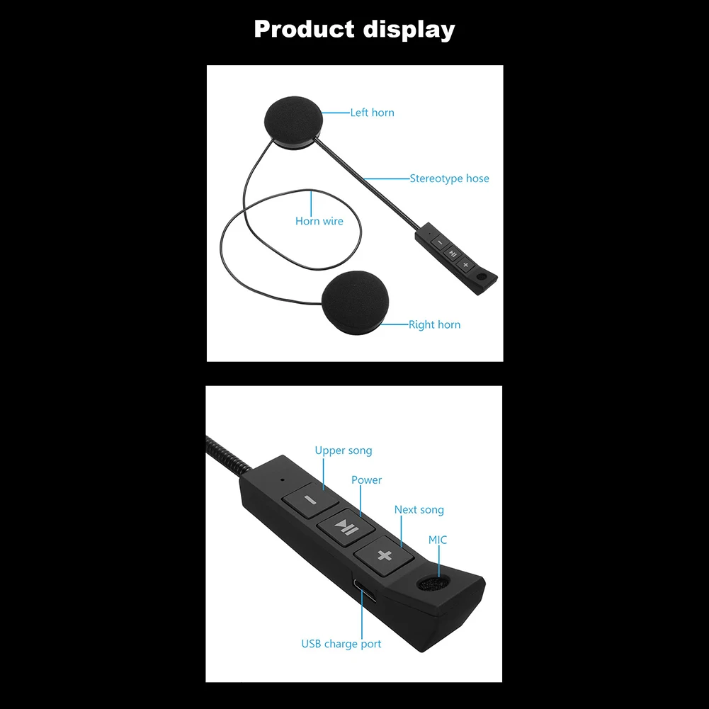 

Auto Answering with Mic Motorcycle Helmet Bluetooth Headset Sports Riding Earphone