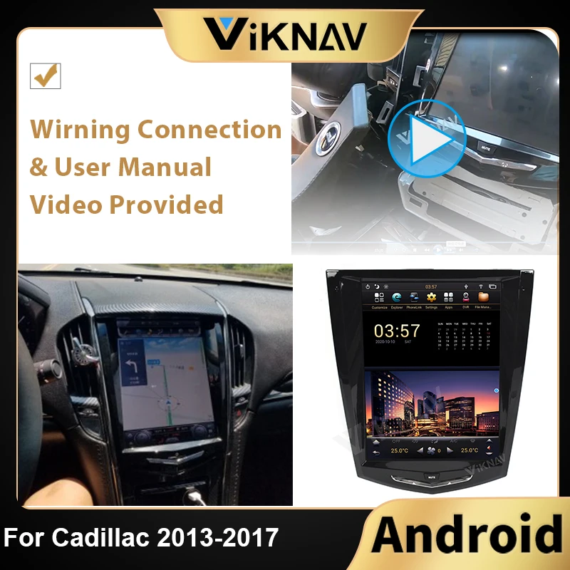 

10.5 inch HD screen Android stereo car radio DVD player For Cadillac 2013-2017 car GPS navigation PX6 auto multimedia player