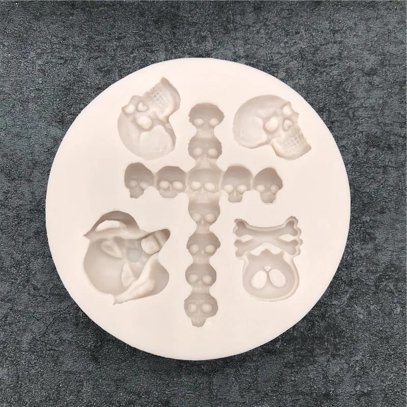 Череп крест шоколадный торт плесень Хэллоуин ведьма кость Тыква Форма Торт