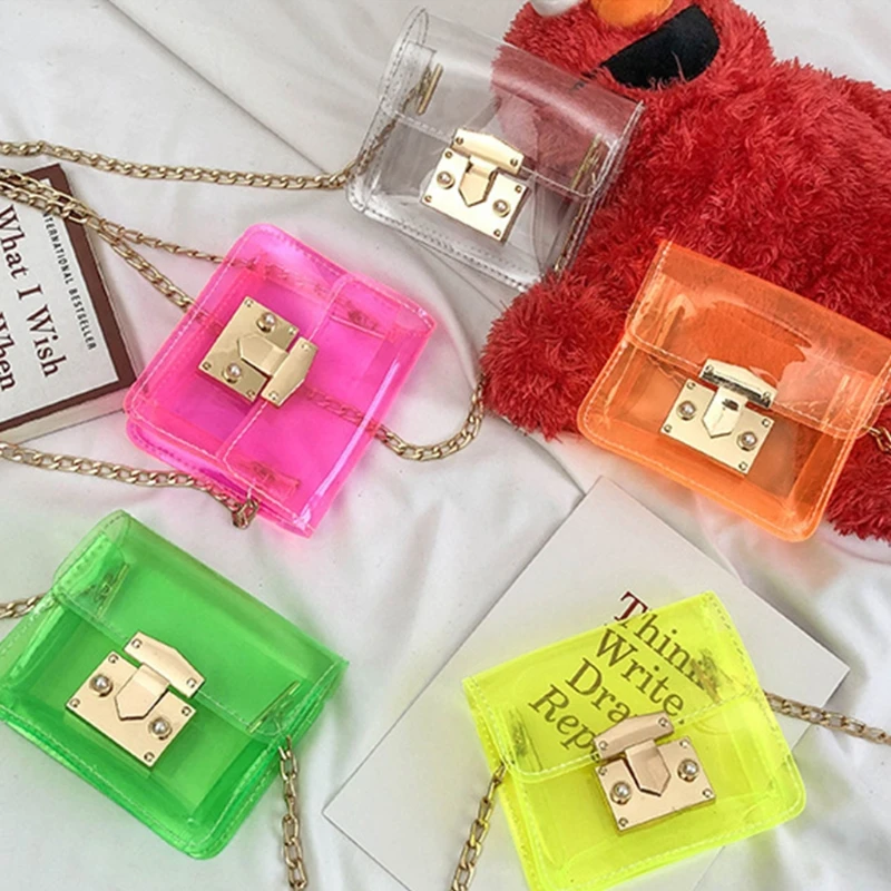 

Маленькая Наплечная кросс-боди сумка с цепочками прозрачная сумка-мессенджер Мини-клатч прозрачные квадратные сумки для девочек детские