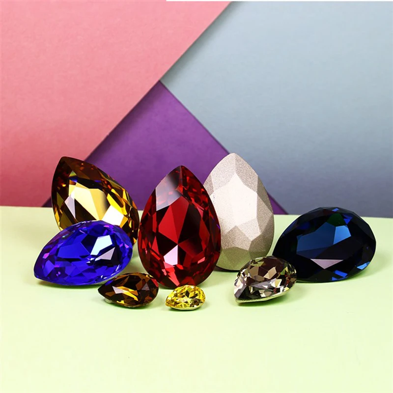 Каплеобразные острые драгоценные камни каплевидные Стразы для украшения нейл