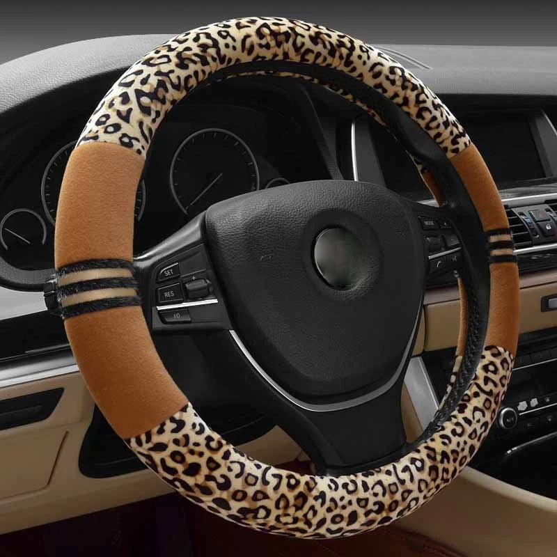 Универсальный чехол для рулевого колеса автомобиля 38 см Ms. Car-styling короткий