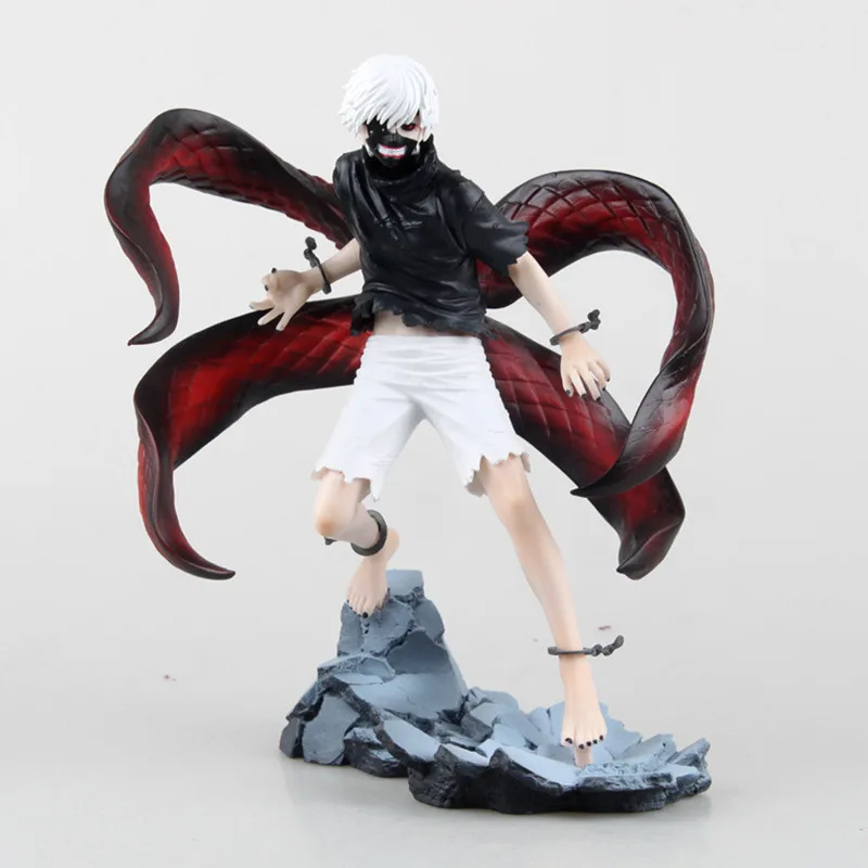 

Tokyo Ghoul figure toys Anime Mask Ken Kaneki Melanism model PVC action figure figurines statue toys 22cm toy model T30