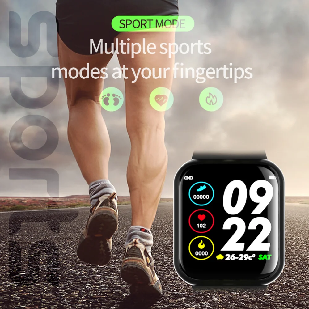 Letike F8 SmartWatch мультиспортивные режимы whatsapp напоминание о частоте пульса крови кислородный монитор мужские часы Шагомер фитнес-трекер