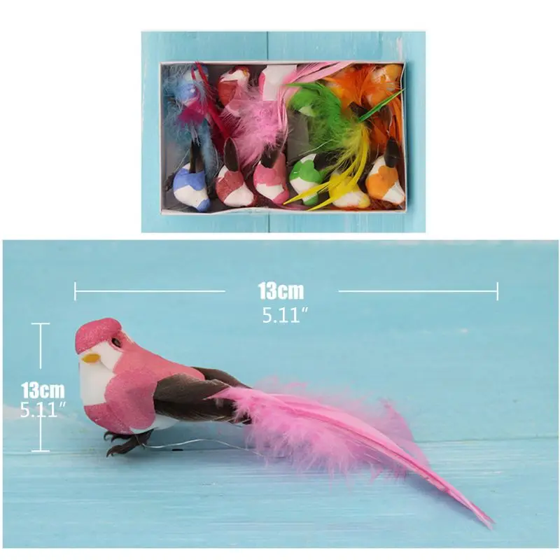 

12pcs Simulation Birds Artificial Feather Foam Doves Wedding Valentines Day
