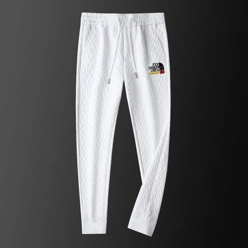 Мужской спортивный костюм с вышивкой черный или белый комплект из 2-х предметов