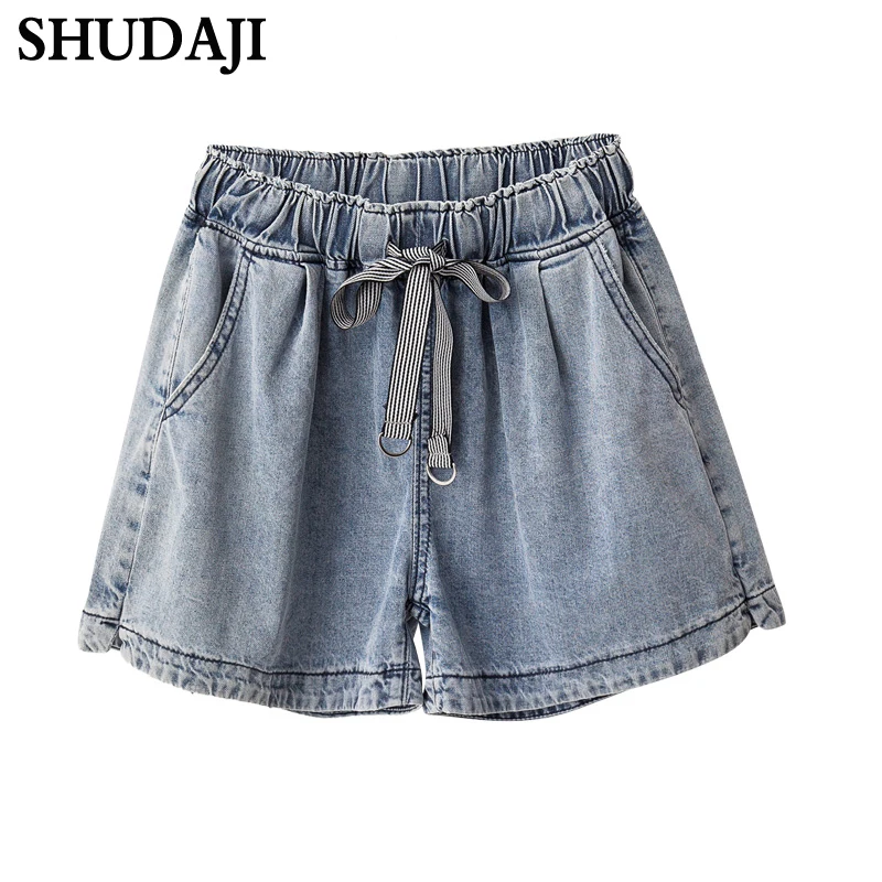 Женская одежда большого размера облегающие джинсовые шорты для отдыха полных
