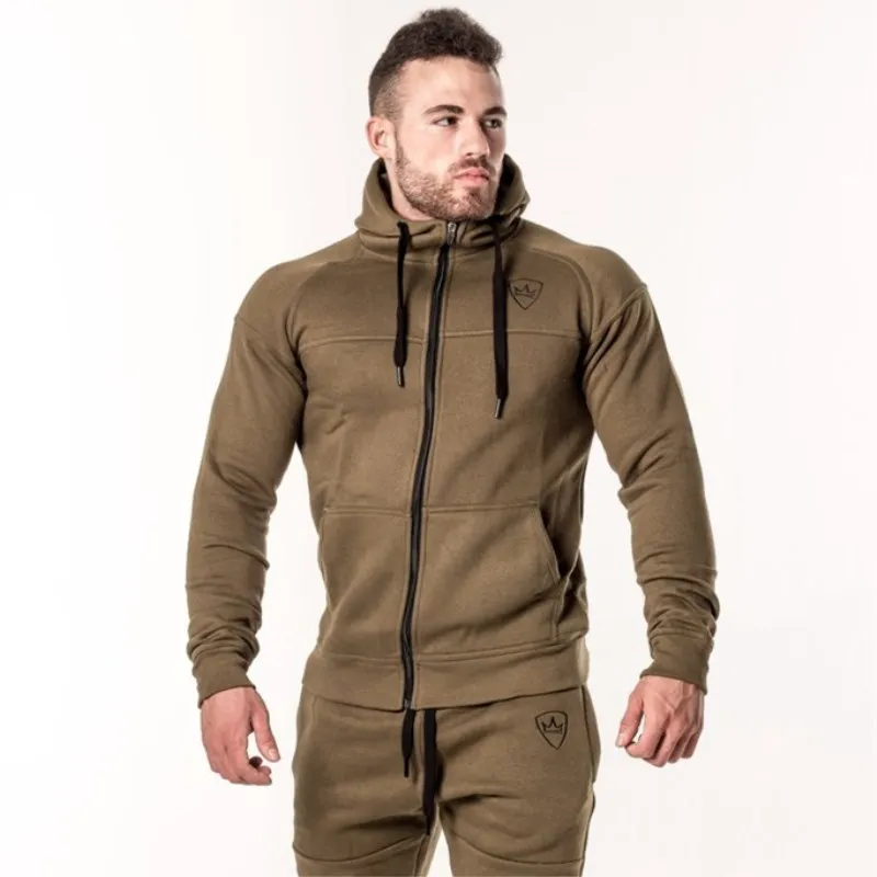 Мужские спортивные толстовки для фитнеса с длинным рукавом на весну и осень