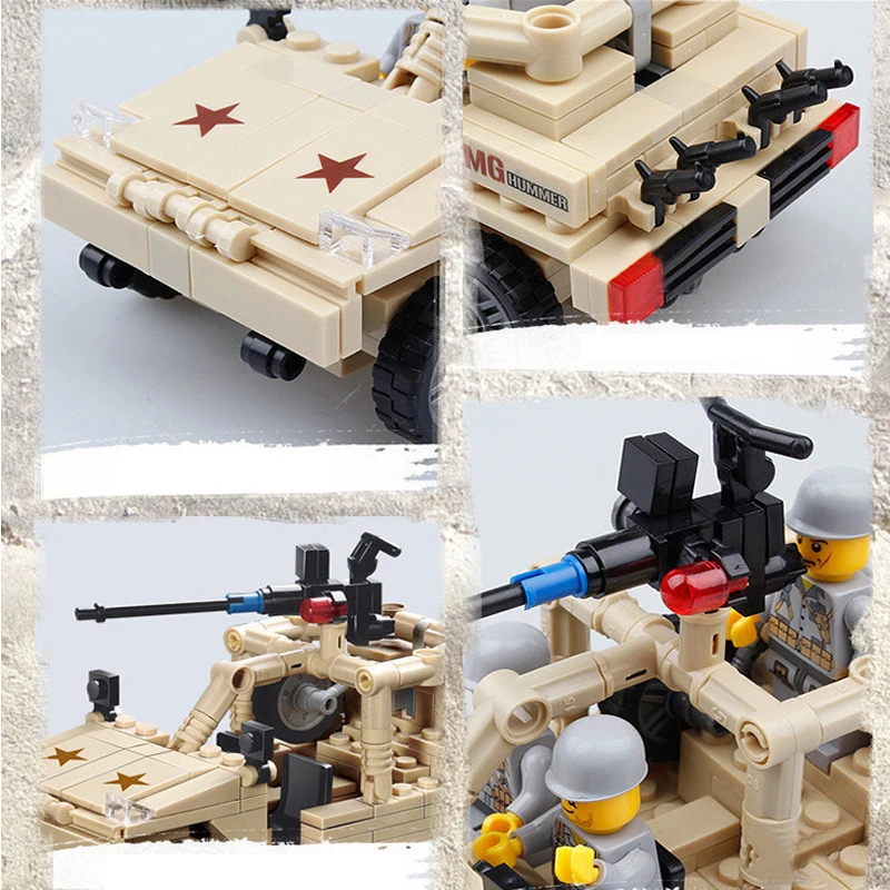 Строительные блоки сборка ДЕТЕЙ Полезные игрушки мудрость мальчик военная