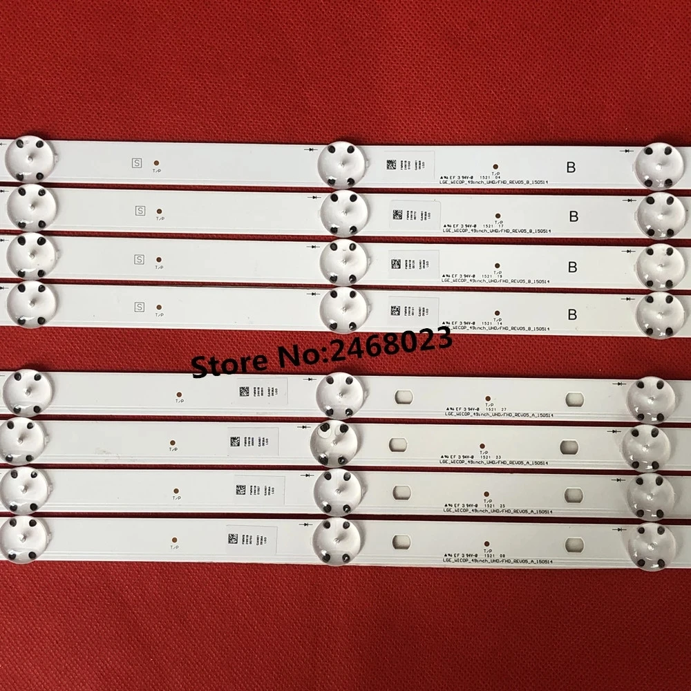 Светодиодная подсветка для LG 49UH610A 49UH6100 49LF5100 49UH6030 49UF640V 49UF6407 49UF640 49LF510V 8 шт. |