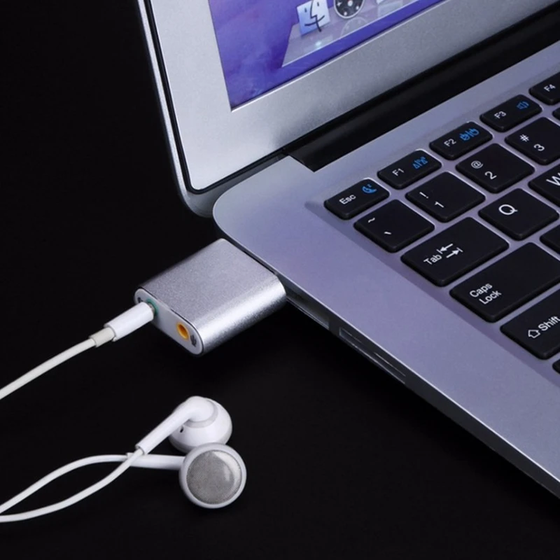 Мини-звуковая карта 1 шт. внешняя USB 2 0 7 CH виртуальная звуковая адаптер конвертер