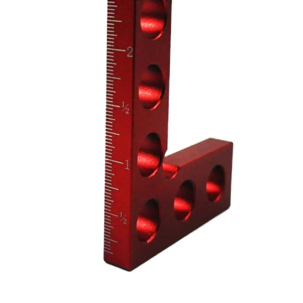 Алюминиевый квадратный линейка метрическая и дюймовая высота мерный угол L-образный столярный измерительный инструмент линия на.