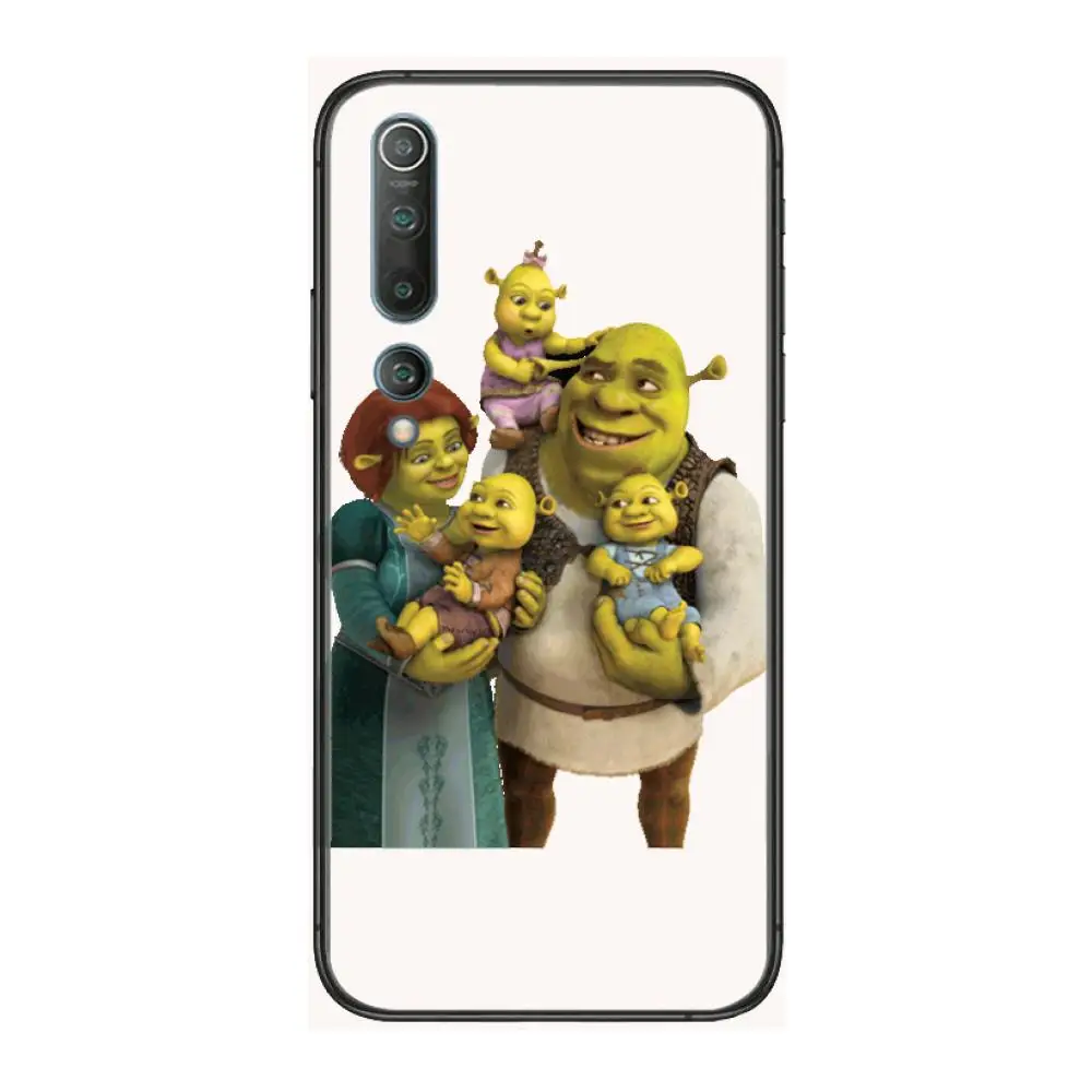 

Cartoon Green Of Shrek Phone Case For xiaomi mi11 5g 10 liti Ultra 9Pro SE 3 8 Note Anime Black Cover Silicone Back Pretty tpu
