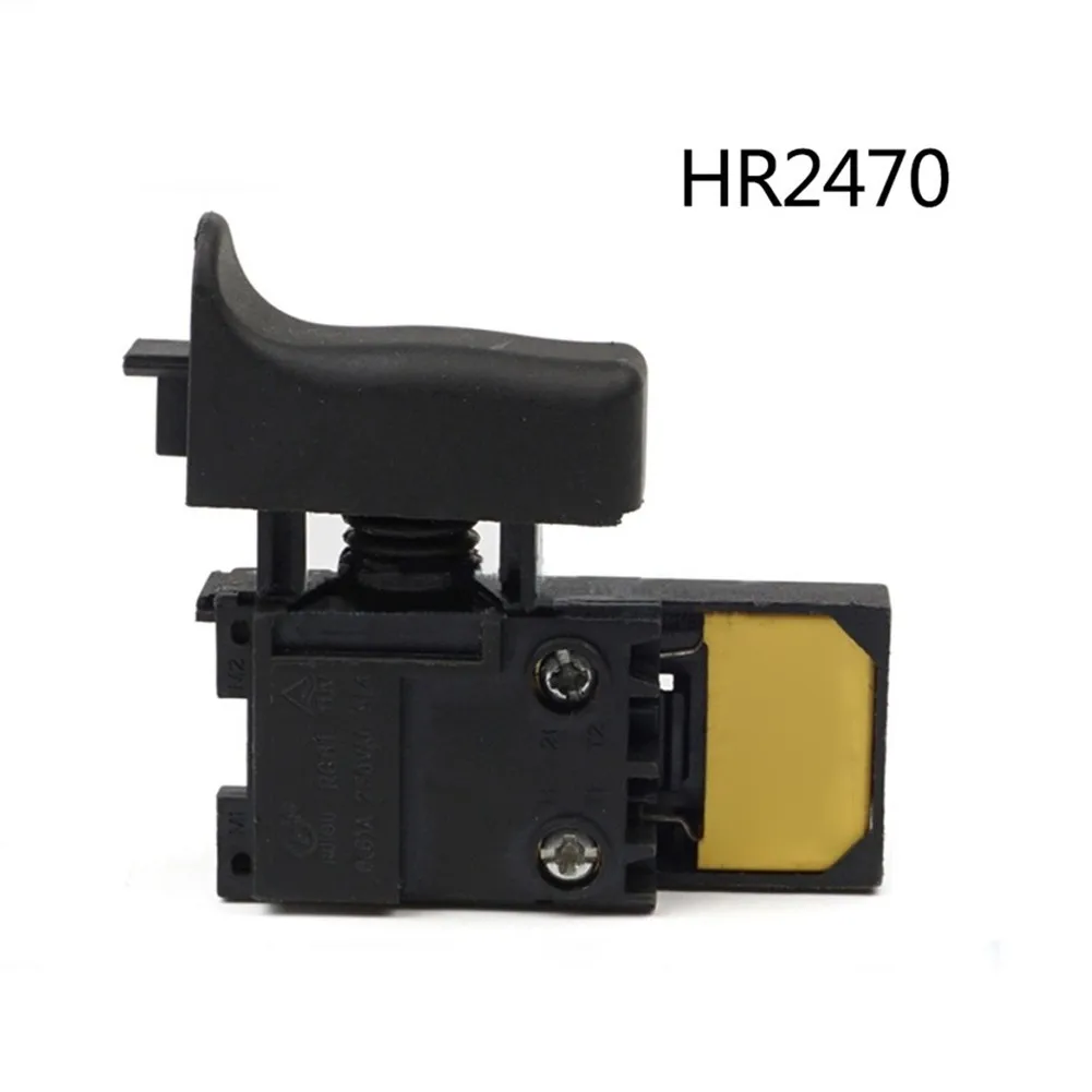 

Electric Hammer Drill Speed Control Switch On/Off Push Button Trigger Switches For Makita HR2460 HR2470 Power Tool