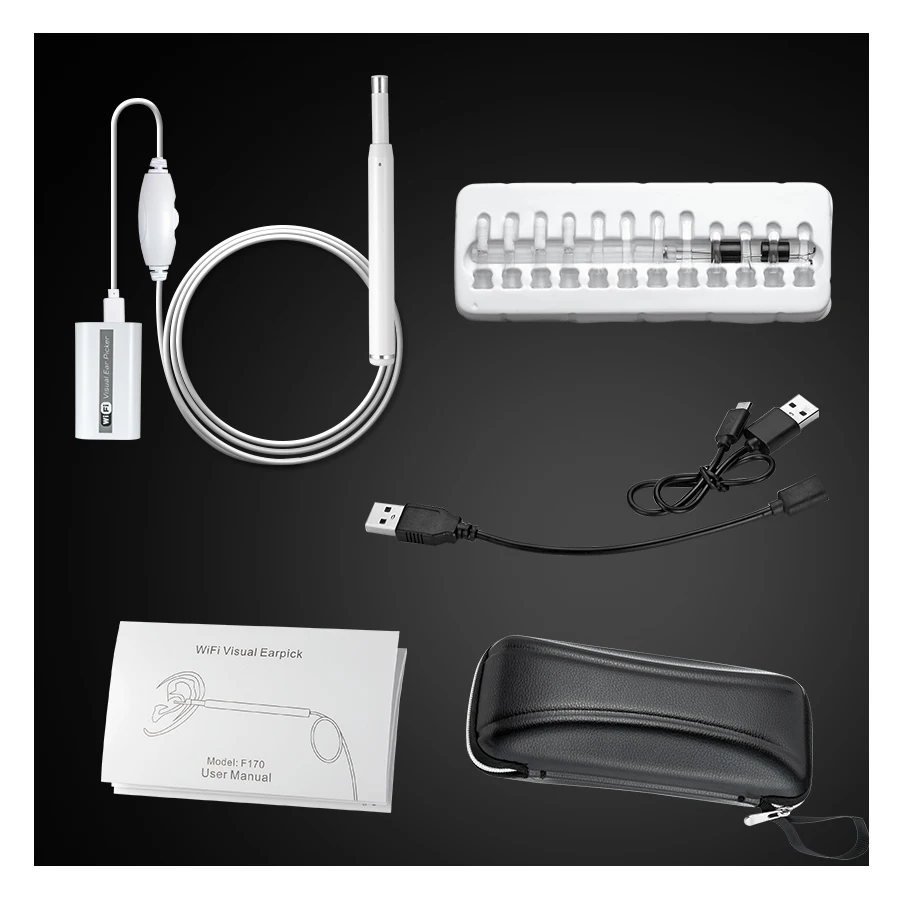 KERUI эндоскоп для очистки ушей USB Wi-Fi визуальная ложка мини камера 720P устройство